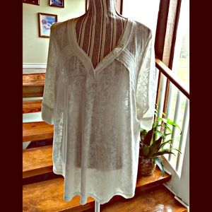 Ivory burnout top